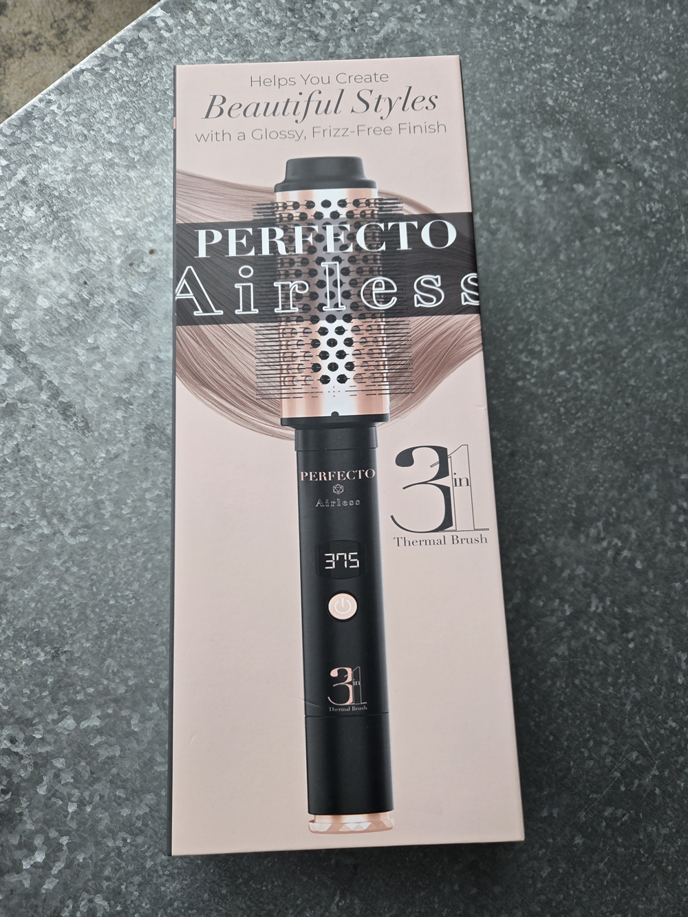 Perfecto Airless 3-in-1 Thermal Round Brush Set - Rose Gold & Black